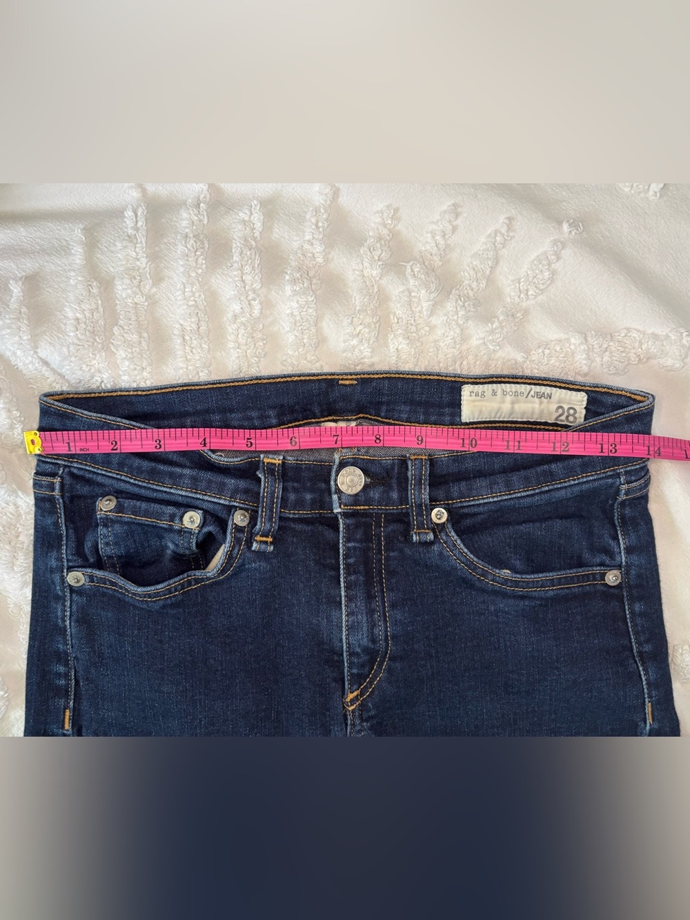 rag & bone Dark Indigo Skinny Jeans - Picture 10 of 12